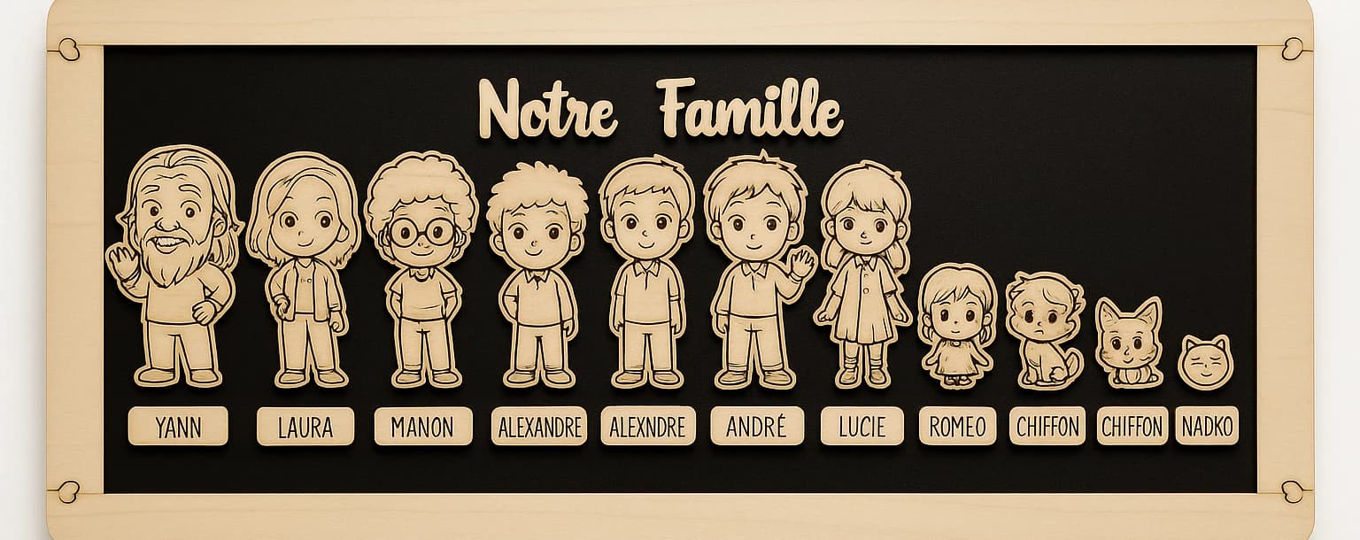 Ardoise Nebulos 14 personnages